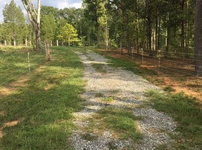 access trails to pastures and paddocks
